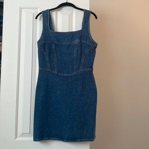 Reformation denim bustier dress
